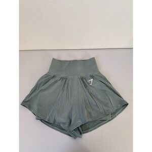 Gymshark Shorts 2 In 1 Running Women's XS Mint Green/gray Activewear Sweatshorts